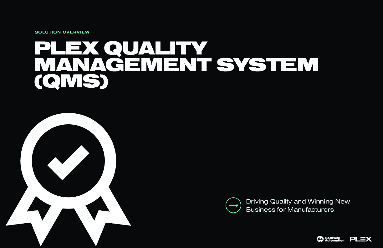 PLEX QUALITY MANAGEMENT SYSTEM (QMS) - B2B Digital Now